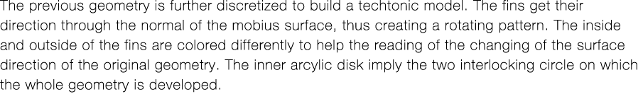 The previous geometry is further discretized to build a techtonic model  The fins get their direction through the nor   